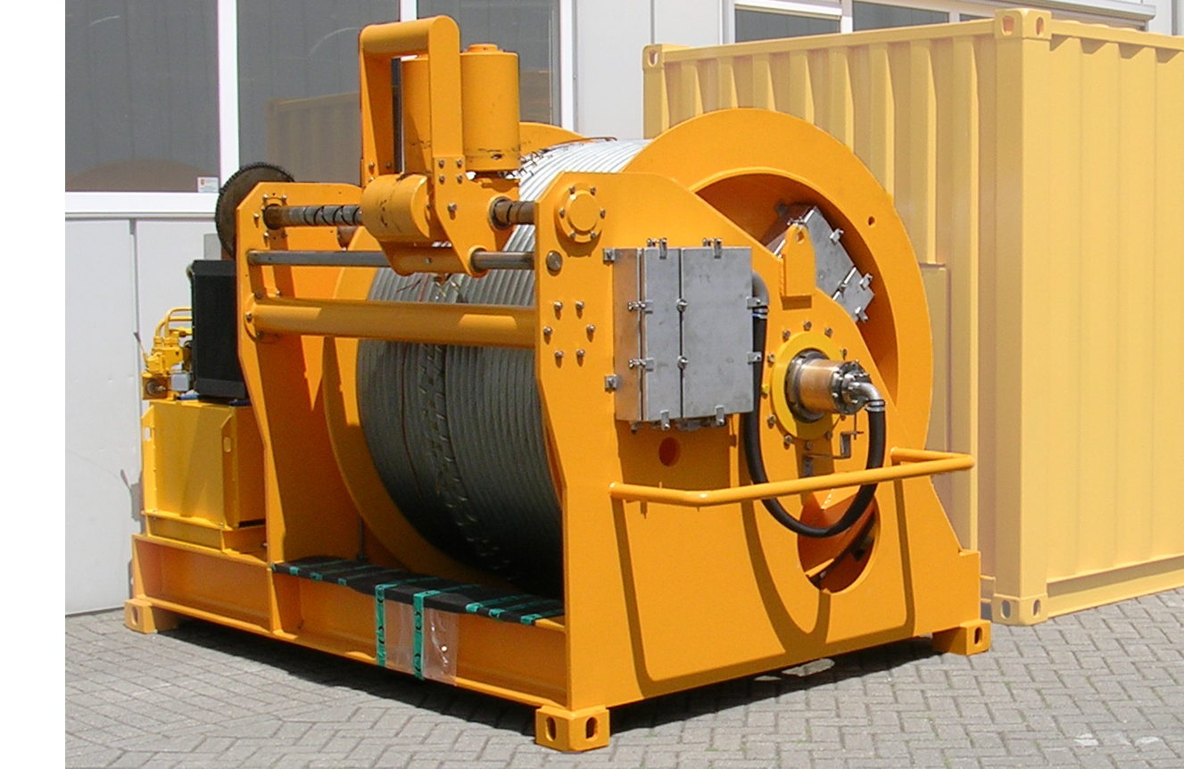 Trenching umbilical winches for deployment of underwater equipment